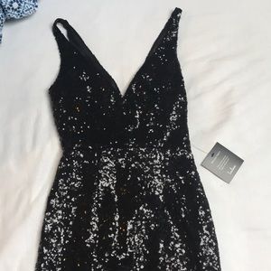 Black sequins dress